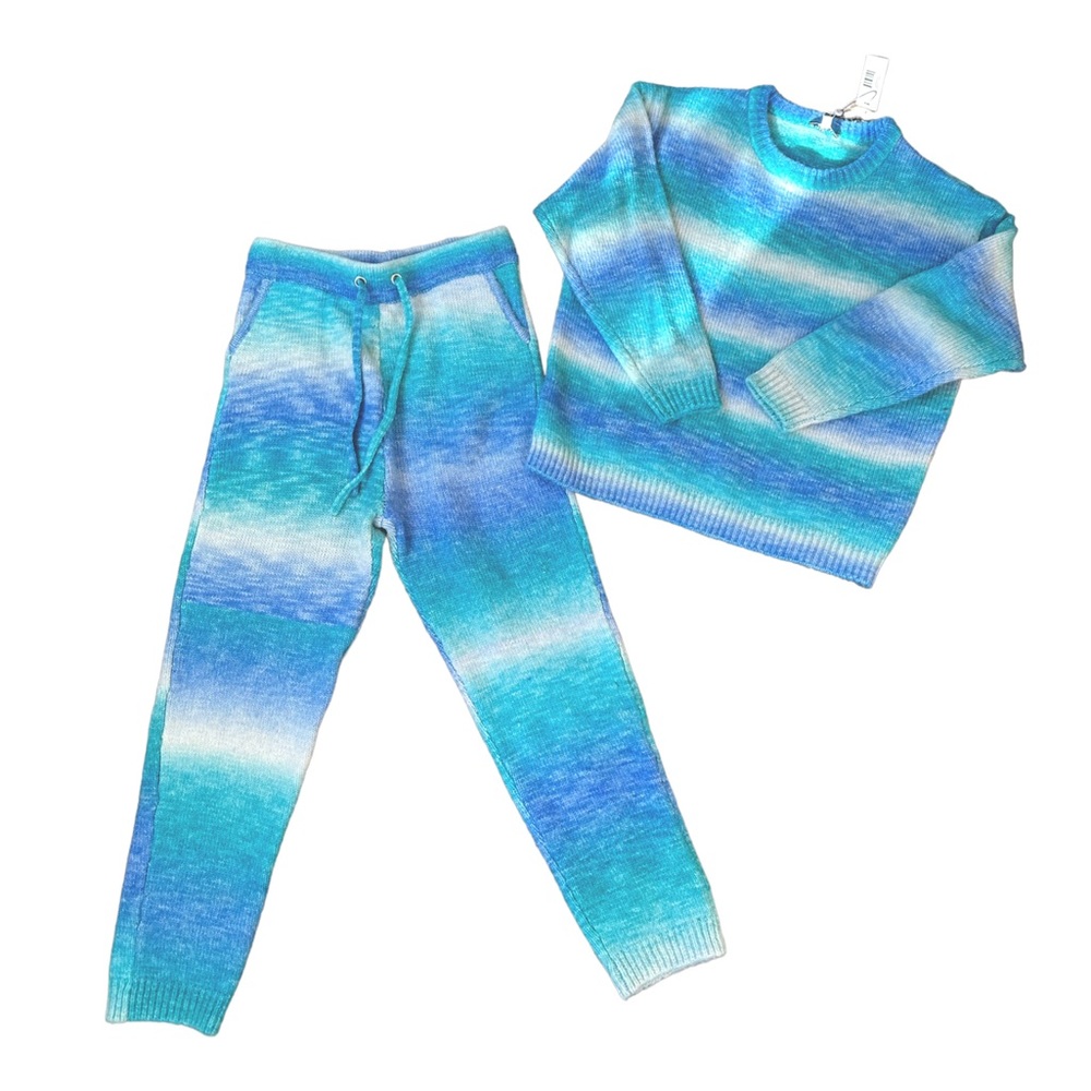 NWT Frankies Bikinis Bennie Oversized Knit Sweater & Frank Knit Sweatpants Set